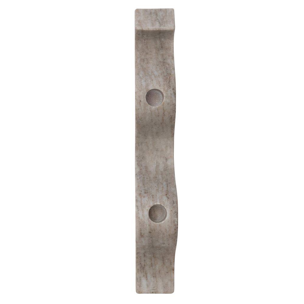Natural Beige Marble Wave Double Taper Candle Holder