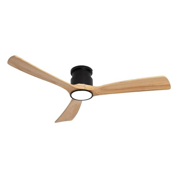 Raccroc 52in. Dimmable LED Indoor/Outdoor Wood Smart Ceiling Fan with Light and 6-Speed Remote
