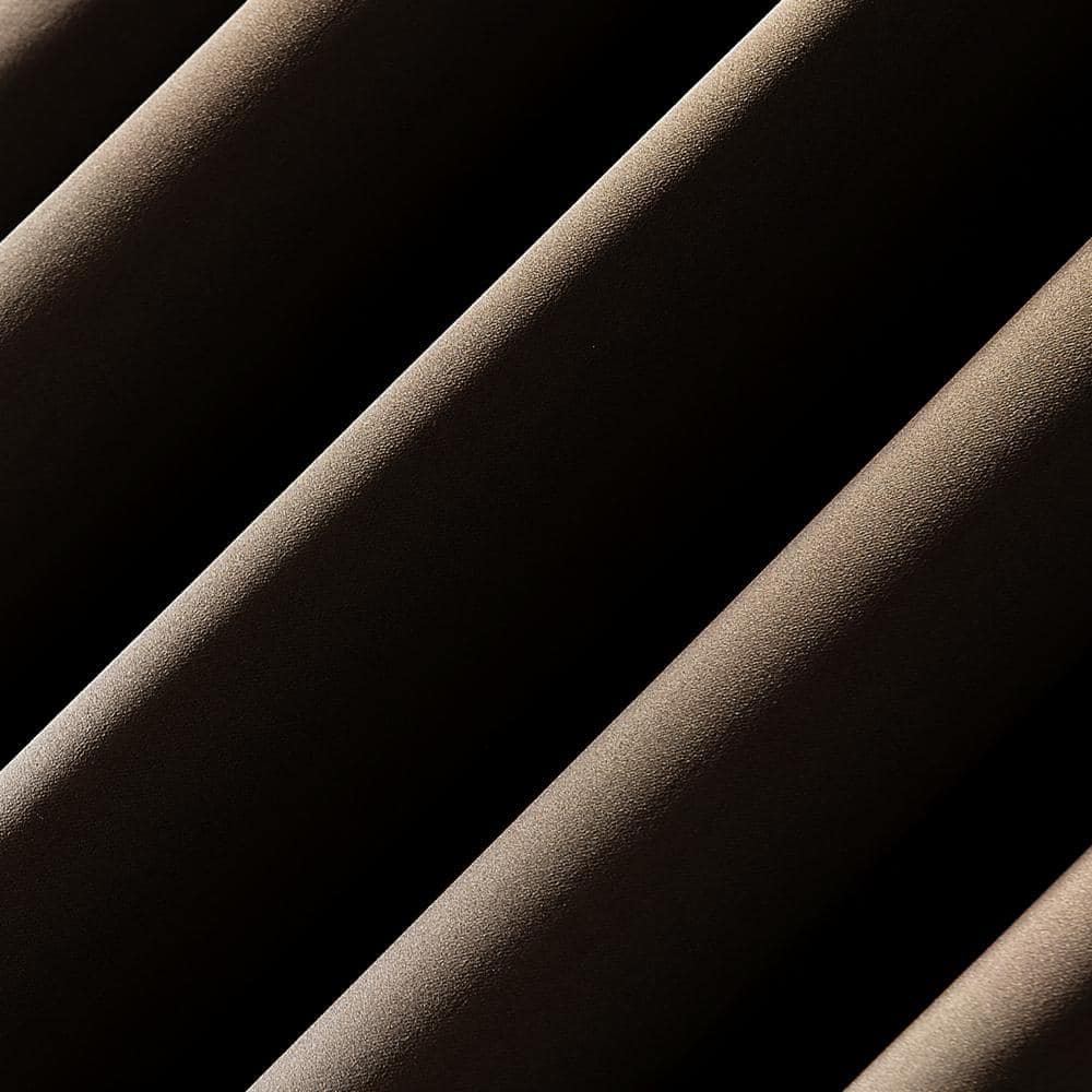 Brown Blackout Rod Pocket Polyester Insulated Drapes