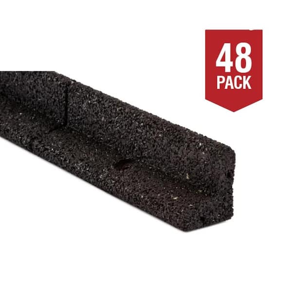 EcoBorder 4 ft. Black Rubber Landscape Edging (48-Count/Pallet)