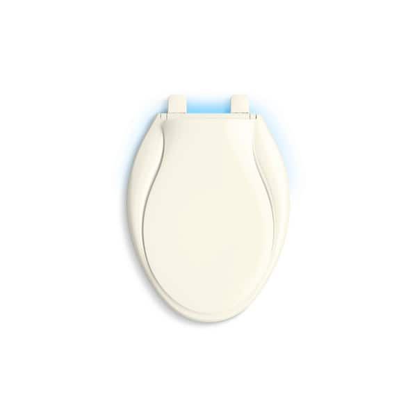 KOHLER Transitions Nightlight Elongated Closed Front Toilet Seat in White  K-2599-0 - The Home Depot