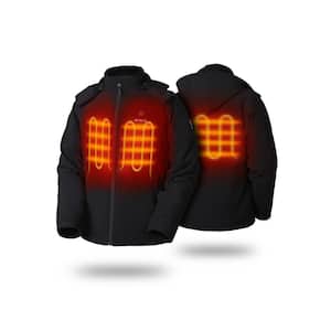 Men's Large Black 7.38-Volt Lithium-Ion Classic Heated Jacket with One 4.8 Ah Battery