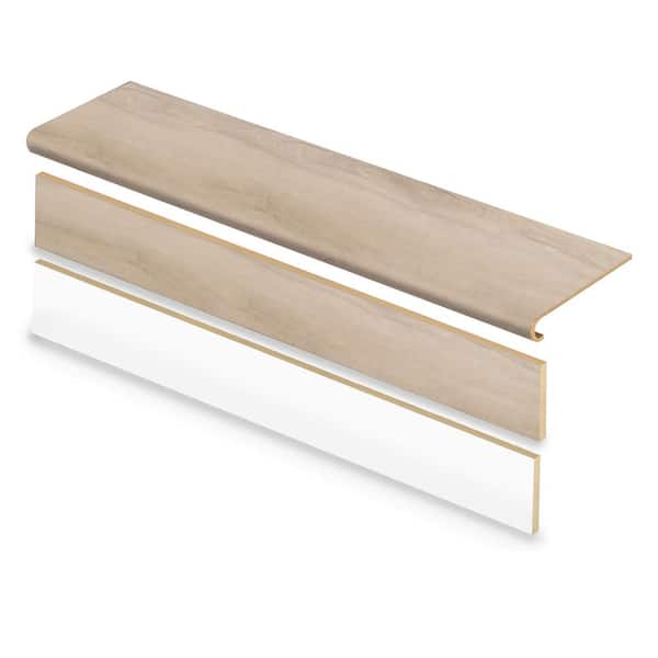 Cap A Tread Sand Dune Oak 47 in. L x 12.15 in. W x 1.69 in. T Vinyl Stair Tread and Reversible Riser Kit