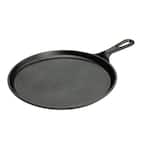 10.5 in. Cast Iron Griddle in Black