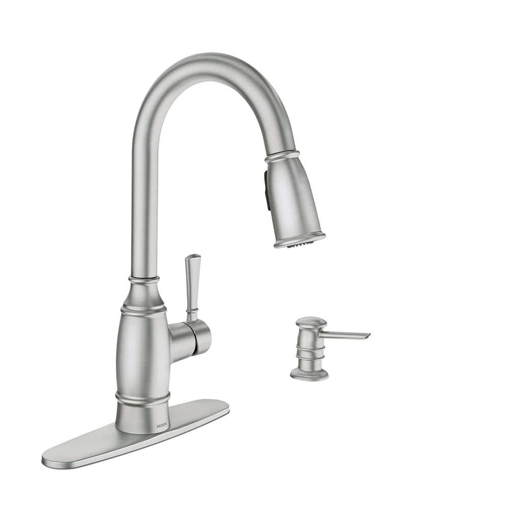 MOEN Noell 1-Handle Pull-Down Sprayer Kitchen Faucet with Reflex