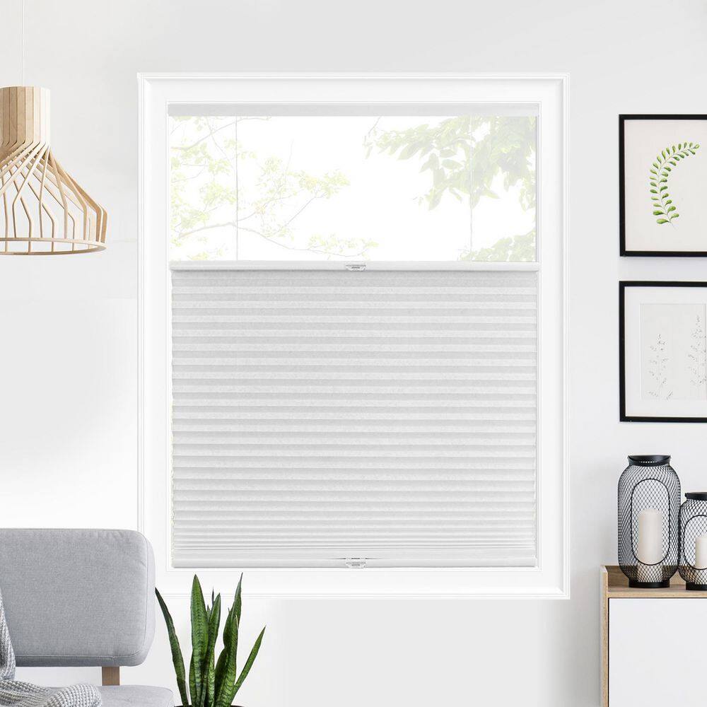 Cut-to-Size Snowfall Cordless Top Down Bottom Up Light Filtering Polyester Cellular Shade 43 in. W x 64 in. L price history on PriceWatchPro