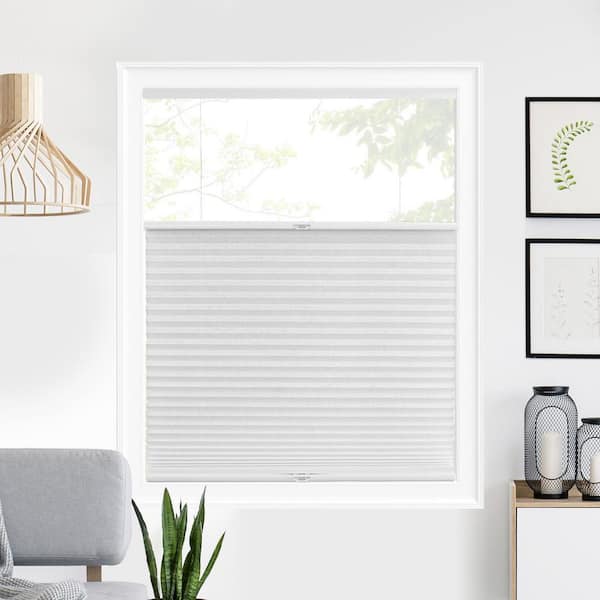 Chicology Cut-to-Size Snowfall Cordless Top Down Bottom Up Light Filtering Polyester Cellular Shade 54.25 in. W x 48 in. L