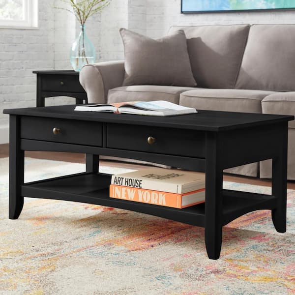 Stylewell Cedar Springs Rectangular, Black Coffee Tables For Living Room