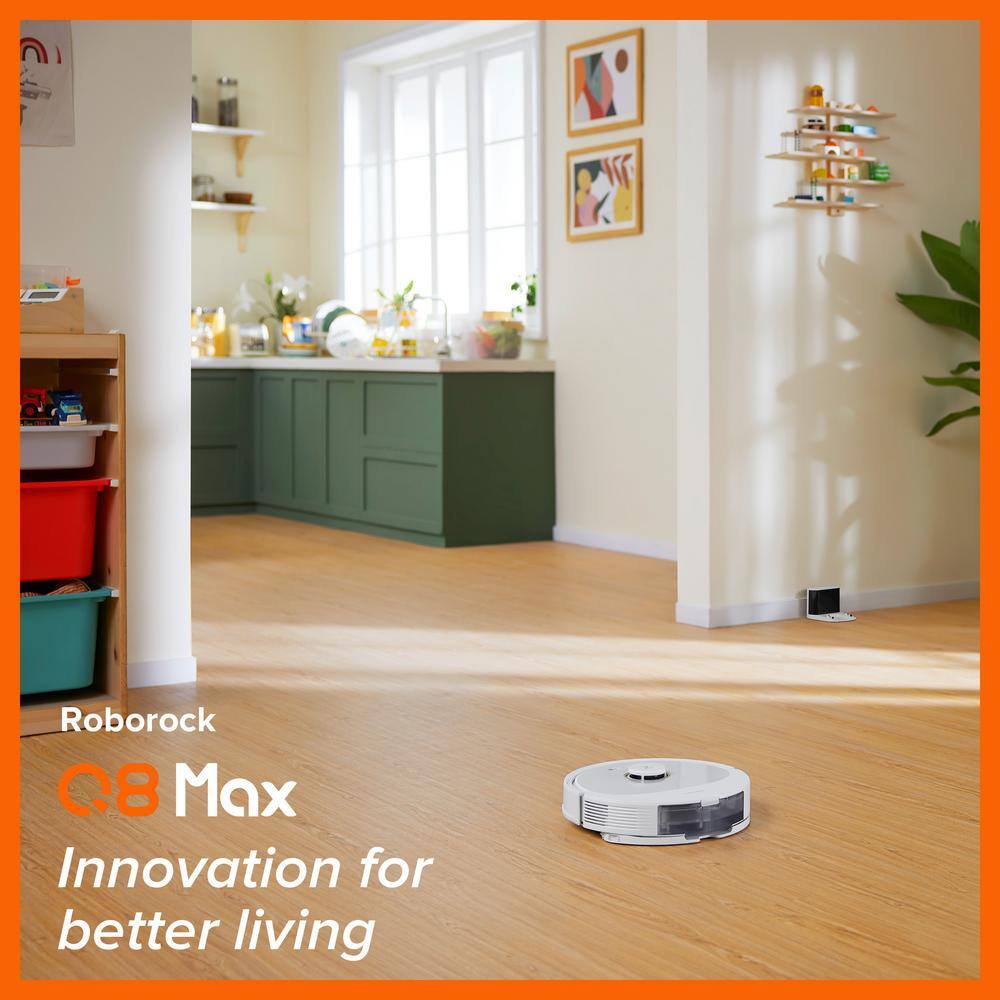 Roborock Q8 Max White Cordless Smart Robotic Vacuum
