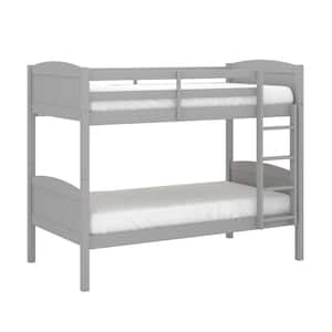 Alexis Gray Wood Twin Over Twin Bunk Bed