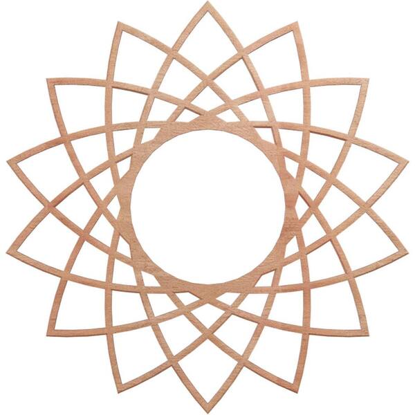 Ekena Millwork 0.375 in. x 7.75 in. x 20 in. Wood Medallion Moulding