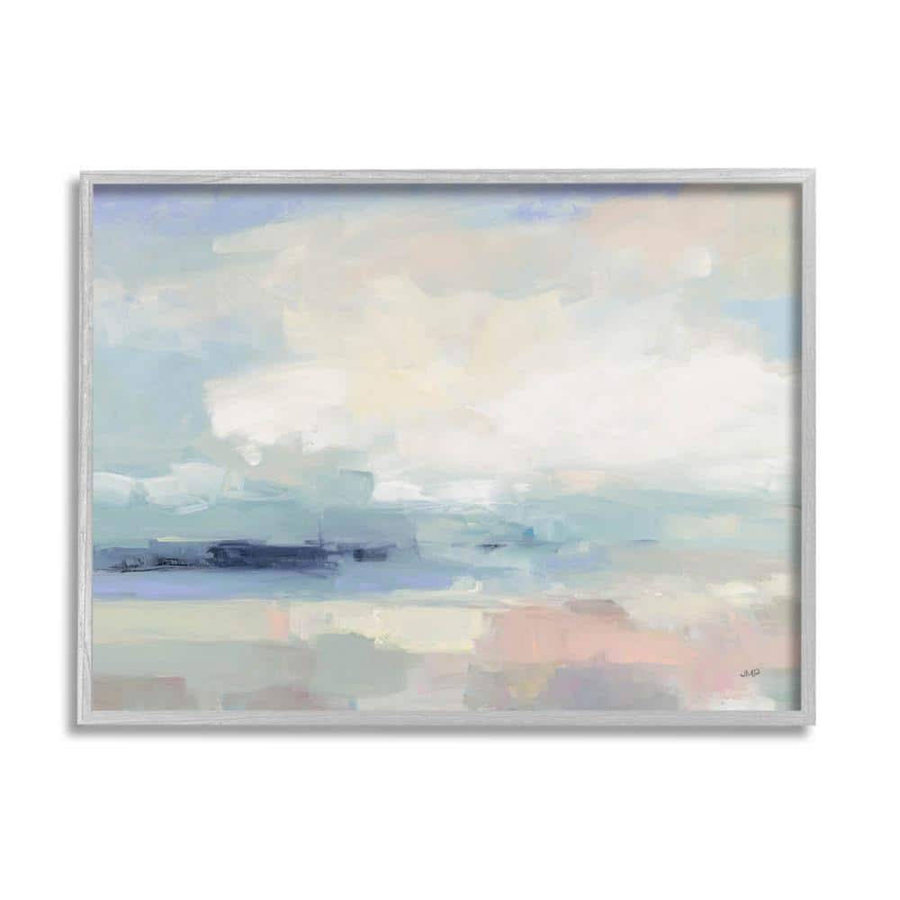 The Stupell Home Decor Collection Abstract Landscape Clouds Scene Design by Julia Purinton Framed Abstract Art Print 14 in. x 11 in.