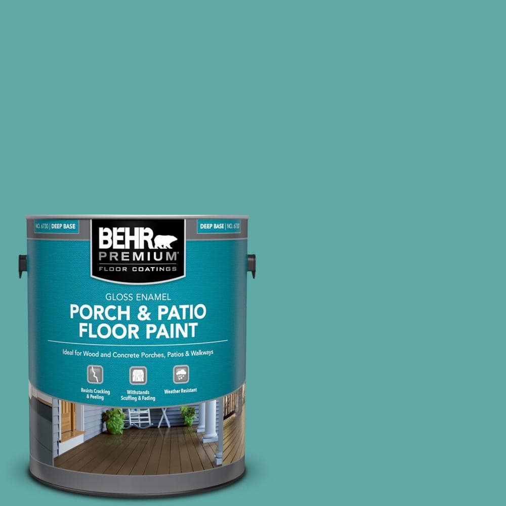 1 gal. #500D-5 Teal Zeal Gloss Enamel Interior/Exterior Porch and Patio Floor Paint price history on PriceWatchPro