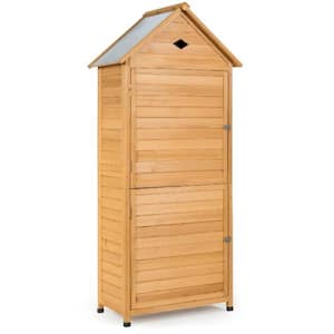 2.7 ft. L x 1.5 ft. W x 5.8 ft. D Wood Vertical Storage Shed (4.05 sq. ft.)