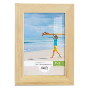 Malden International Designs 8x10 Gray Bead with Wood Mat Picture Frame MDF  Wood Standard Photo Frame Gray 