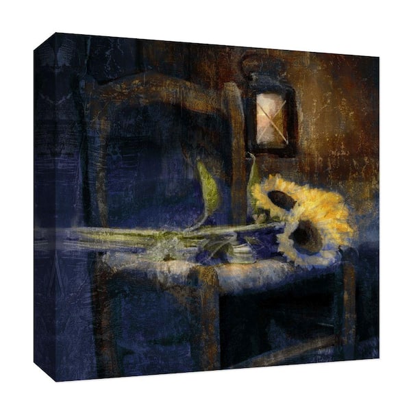 PTM Images "Sun Flower'' Canvas Abstract Wall Art 15 in. x 15 in.