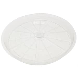 14 in. W x 1.8 in. H Clear Medium-Duty Plastic Plant Saucer