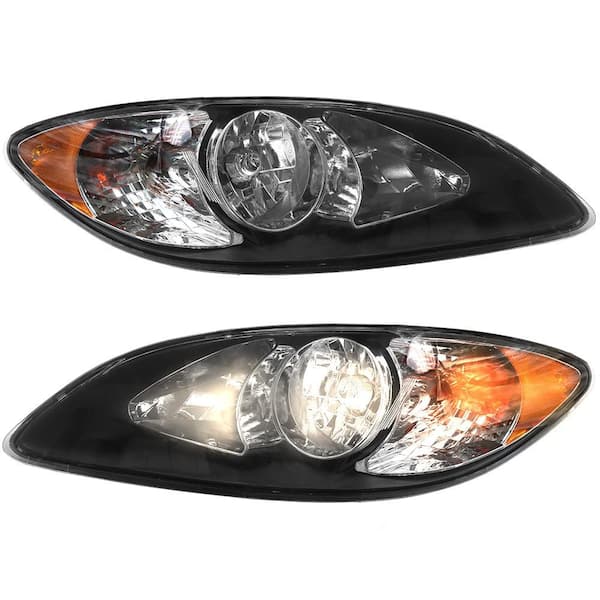 Black Headlights Assembly Compatible with International ProStar 2008-2016 Pair