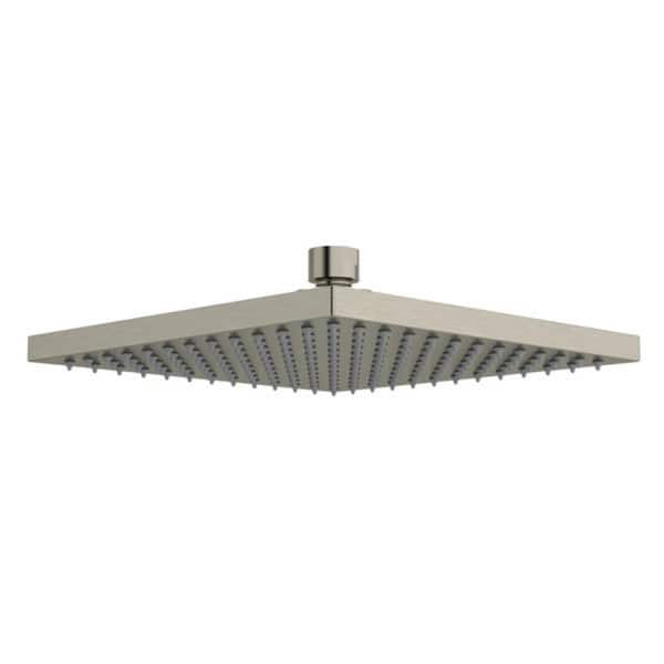RIOBEL 1-Spray Pattern 10 in. Wall Mount Fixed Showerhead in Brushed Nickel
