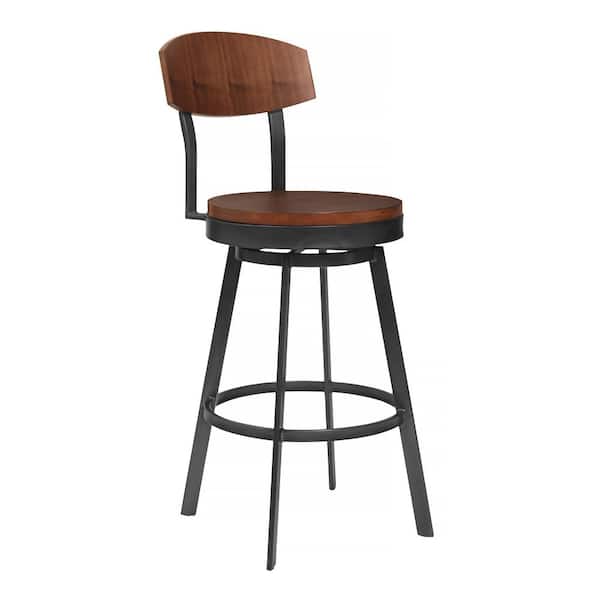 Armen Living Conway 38 in. Walnut Bar Stool