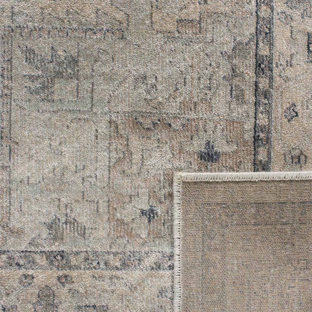 Light Blue Rectangular Viscose Reversible 9' x 12' Area Rug