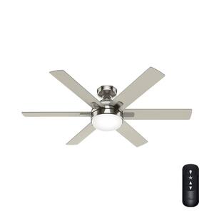 Hardaway 52 in. LED Indoor Brushed Nickel Ceiling Fan with Light Kit and Remote