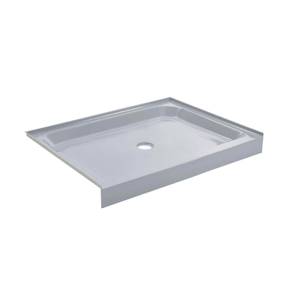 Voltaire 48" x 36" Gray Acrylic Single-Threshold Shower Base