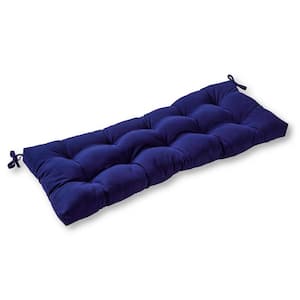 Solid Navy Sunbrella Rectangle Outdoor Bench/Swing Cushion