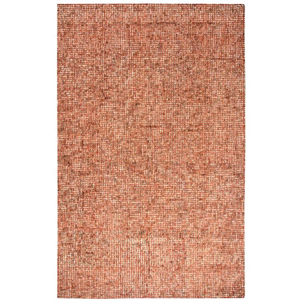 Unbranded Storm Red 8 ft. x 11 ft. Tweed Area Rug