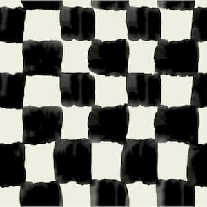 Mr. Kate Tess Watercolor Checker Black Peel and Stick Wallpaper