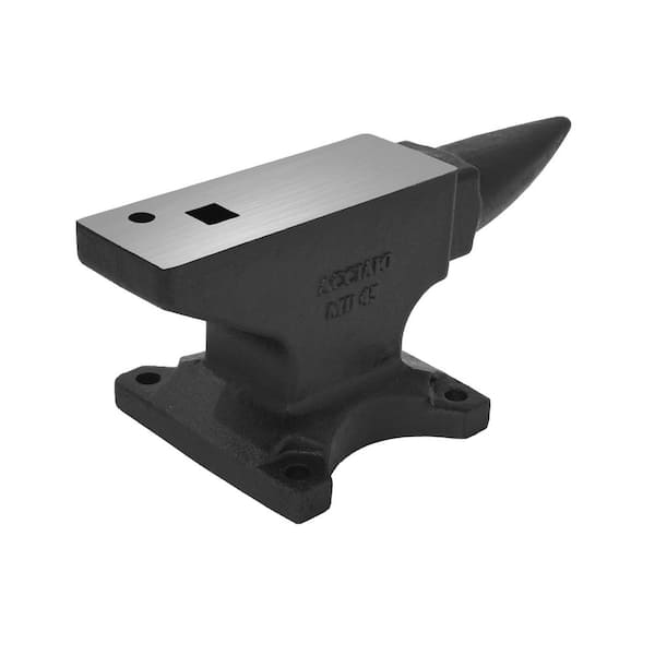 Huluwat Black 45 lbs. Cast Steel Single Horn Anvil with Countertop and Stable Base for Horticultural Treatment, Forging Tools