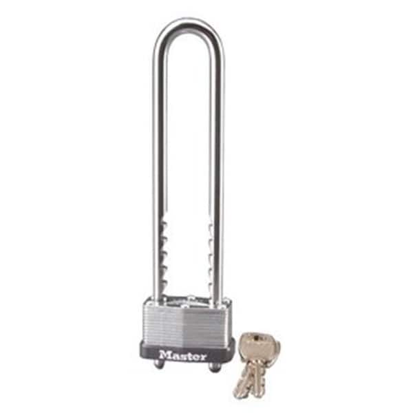 Master Lock Lock with Key, 1-3/4in. Wide, Long Adjustable Shackle