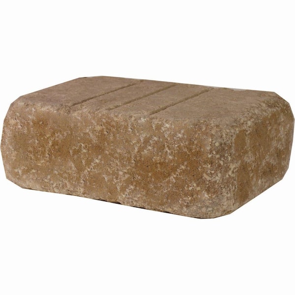 Oldcastle Olde Manor 3.75 in. x 11.5 in. x 8 in. Toscana Tan/Brown Concrete Garden Wall Block (120 Pieces / 40 Face ft. / Pallet)