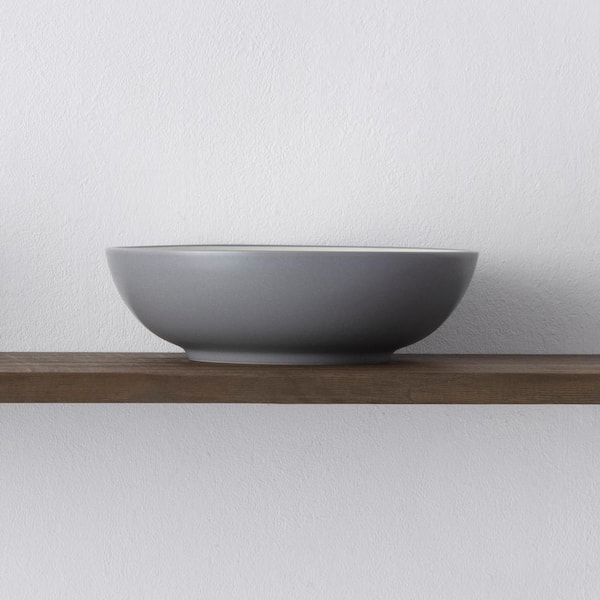 Colorwave Slate 9.5 in., 64 fl. oz. (Gray) Stoneware Round Vegetable Bowl