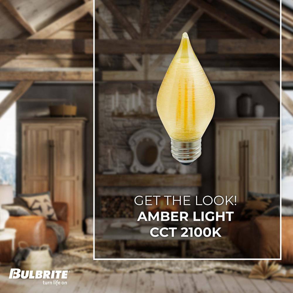 Amber Dimmable Decorative LED Light Bulbs, Pack of 4