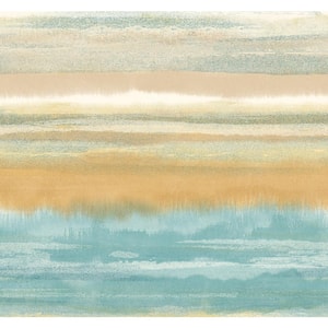 60.75 sq. ft. Sunset Crestview Watercolor Paper Unpasted Wallpaper Roll