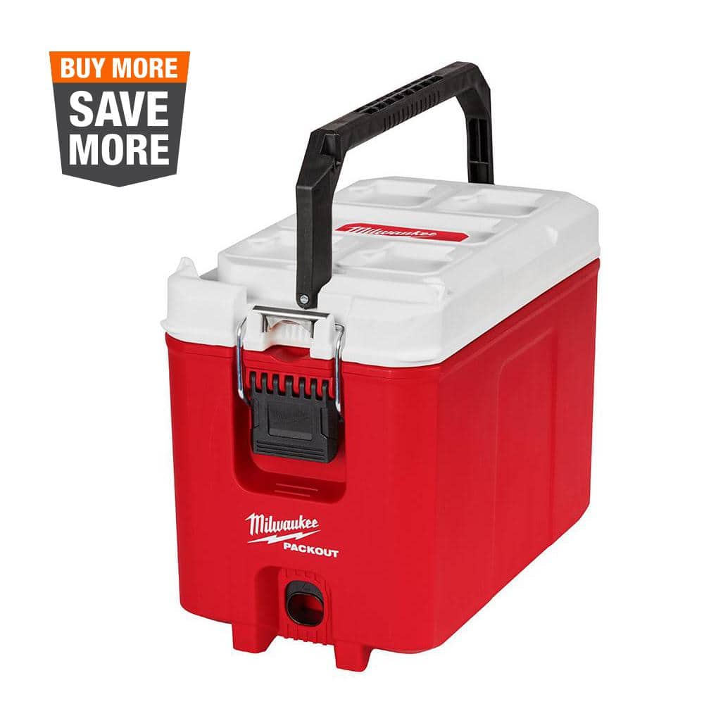 Milwaukee PACKOUT 10 in. Red 16 qt. Compact Cooler 48-22-8460 Sansujyuku sansujyuku.com
