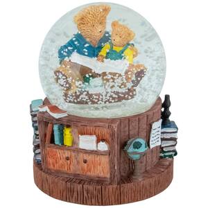 6 " Musical Reading Teddy Bears Snow Globe