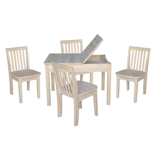 Lift Top Storage Table Set, Kid Table And Chair Set With Storage