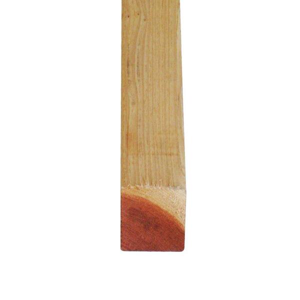 Mendocino Forest Products Clear S4S Redwood Lumber (Common: 4 in. x 4 in. x 8 ft.; Actual: 3.375 in. x 3.375 in. x 8 ft.)