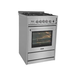 24 in. 2.7 cu. ft. Gas Range in Stainless Steel with Oven