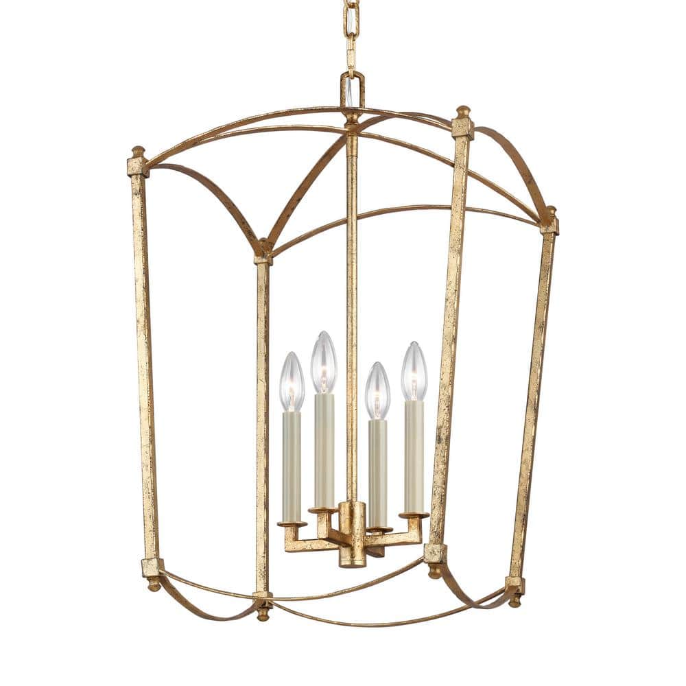Antique Gild Mini 4-Light Candelabra Chandelier
