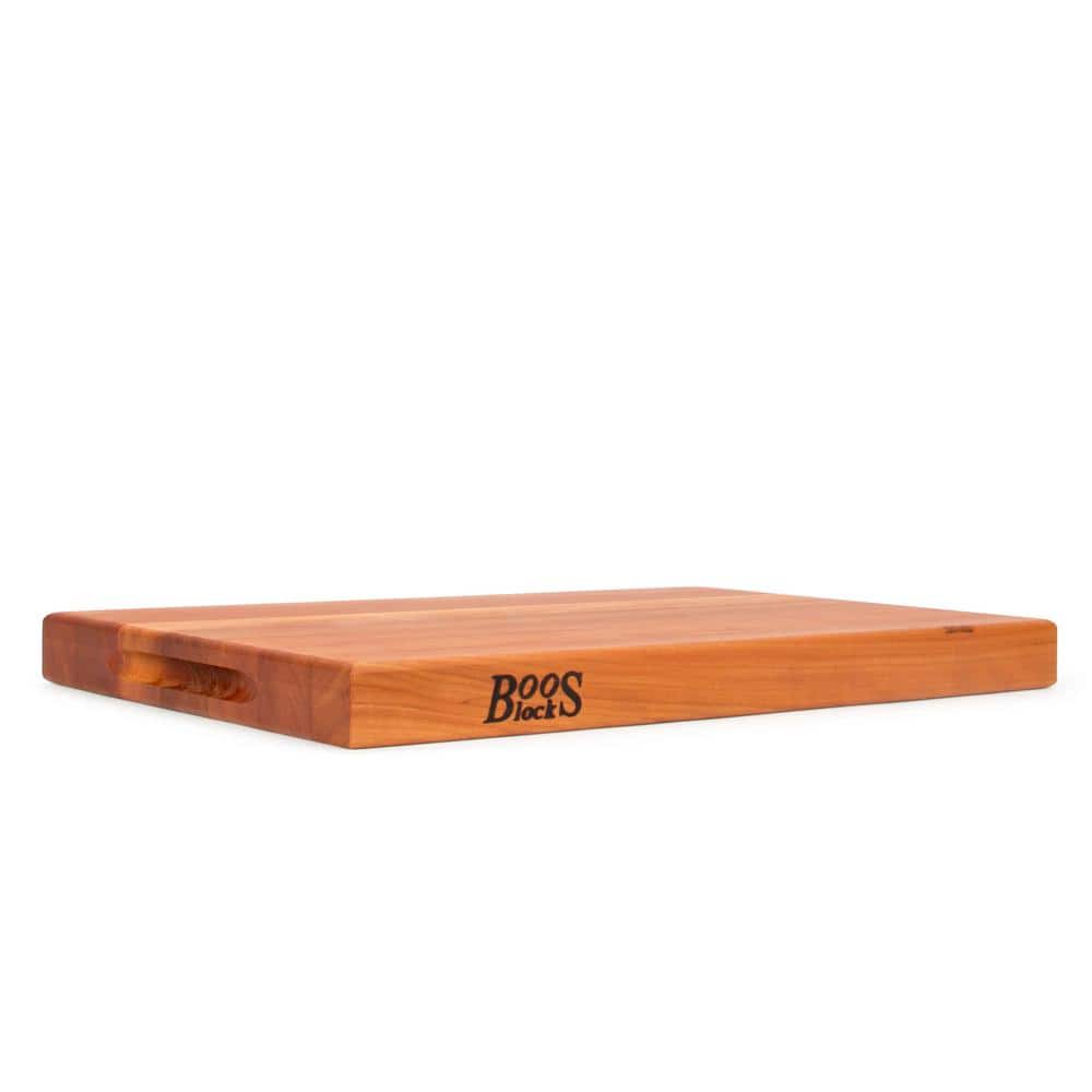 Cherry Wood Reversible Rectangular Cutting Board, 18.8 x 13 in