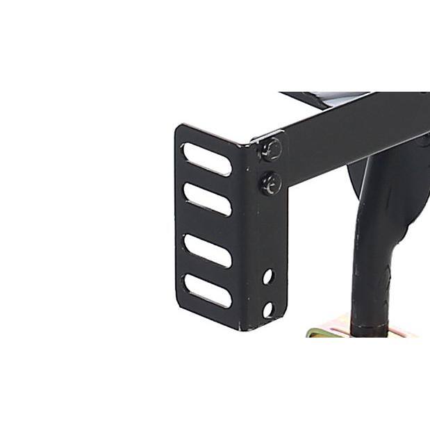 Adjustable Black Metal Twin/Full Bed Frame with Glides