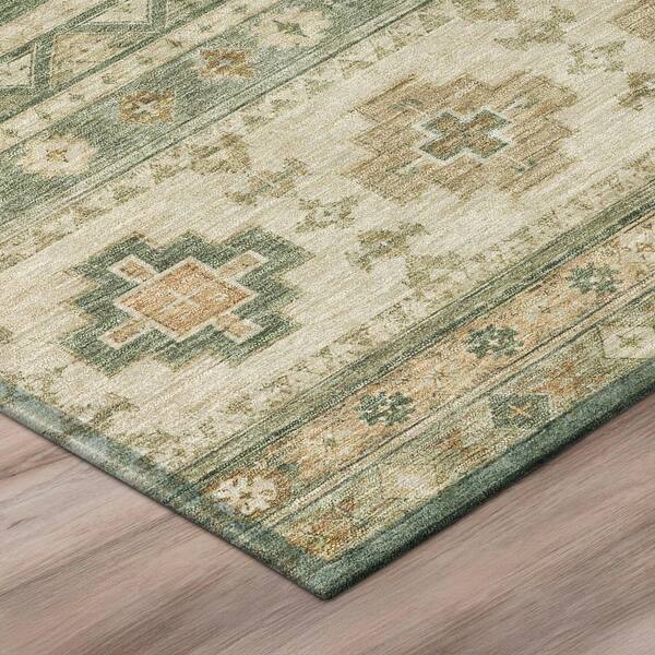 Chantille Machine Washable Indoor/Outdoor Abstract ACN3125 Fern 5 ft. x 7 ft. 6 in. Area Rug