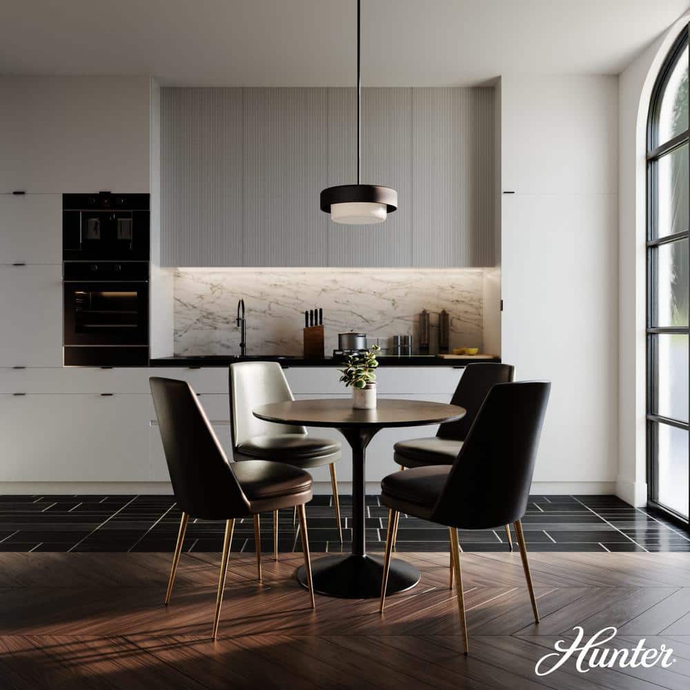 Station 14" Modern Drum Pendant with Frosted Glass in Natural Black Iron