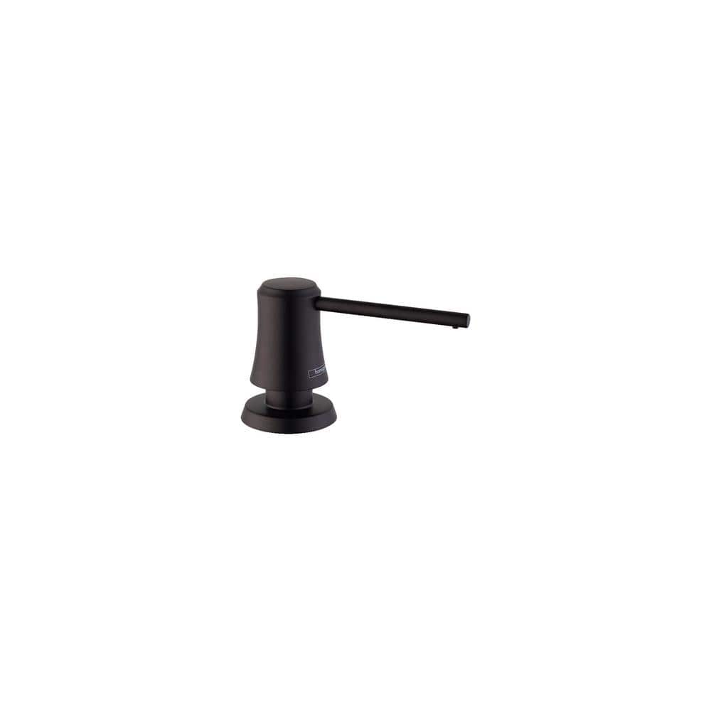Joleena 16 oz Matte Black Stainless Steel Kitchen Soap Dispenser