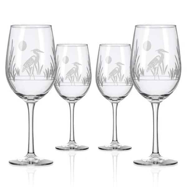 Rolf Glass Heron 12 oz. White Wine Glasses - Set of 4