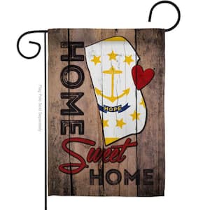 State Rhode Island Sweet Home Garden Flag Double-Sided Regional Decorative Vertical Flags 13 X 18.5