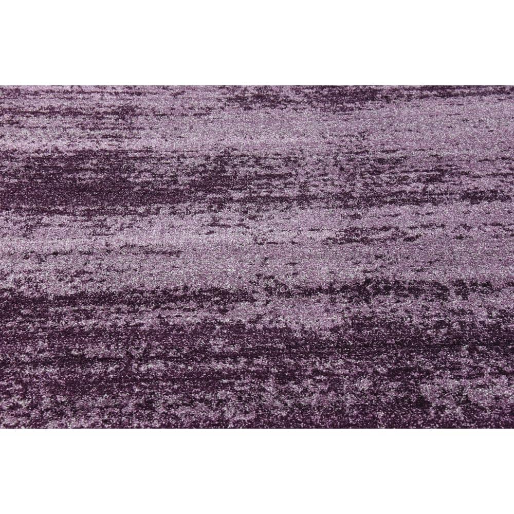 Violet Gradient Low Pile Rectangular Area Rug
